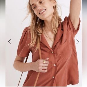 Madewell Silk Button-Up Top Medium